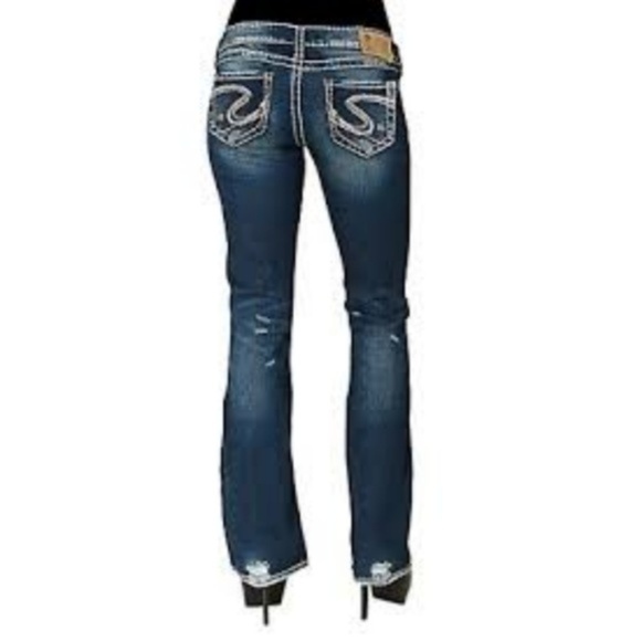 Silver Jeans Denim - Silver Jeans Twisted Bootcut Low Rise Jeans
